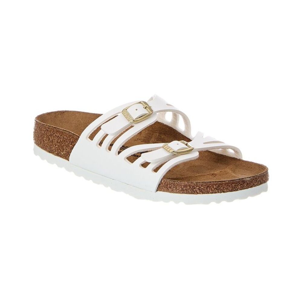 Birkenstock Granada Narrow Width Leather Sandal, White